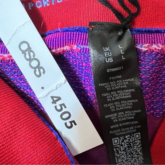 NWT ASOS 4505 multicolor seamless geometric shorts & tank Size Large - Picture 6 of 9